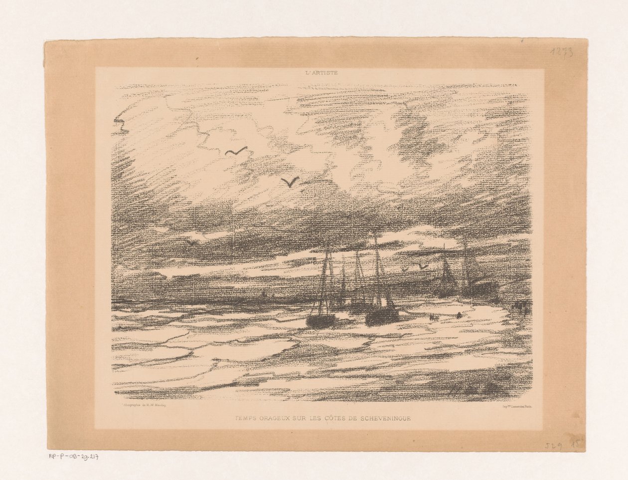 Stürmisches Wetter an der Küste von Scheveningen von Hendrik Willem Mesdag