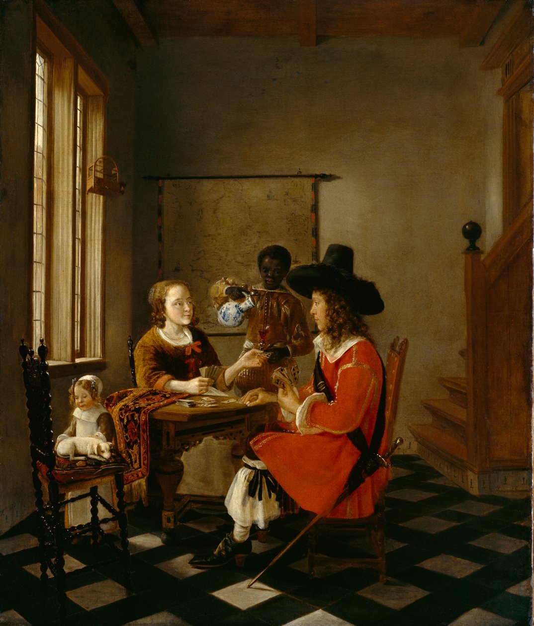 Das Kartenspiel, ca. 1660 von Hendrik van der Burch
