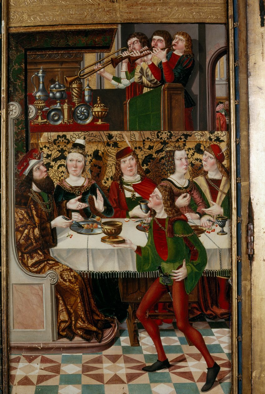 Das Festmahl des Ahasverus, basierend auf einem Bericht im Buch Esther, von einem unbekannten Künstler, 2022 (Foto) von Henning von der Heide
