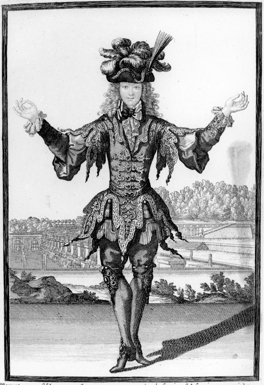 Ein Mann von Qualität, gekleidet als Tänzer, ca. 1695 von Henri Bonnart