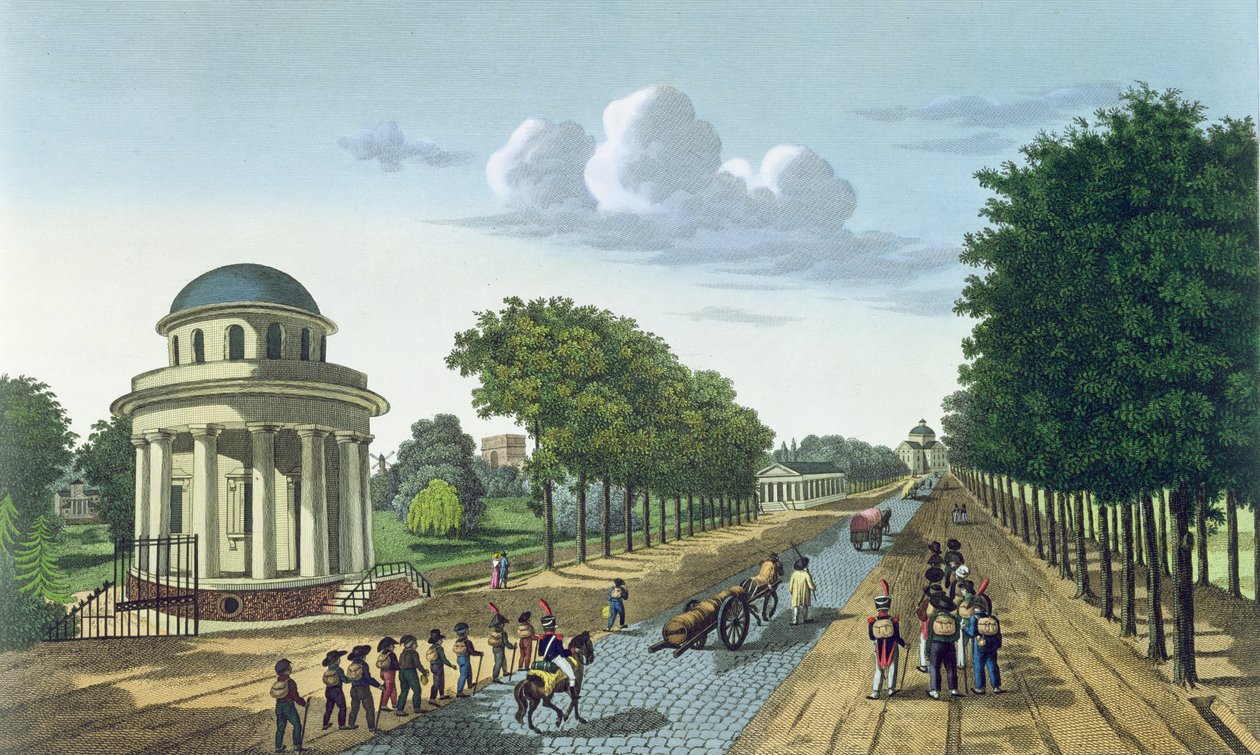 Der Parc Monceaux, ca. 1815-20 von Henri Courvoisier Voisin