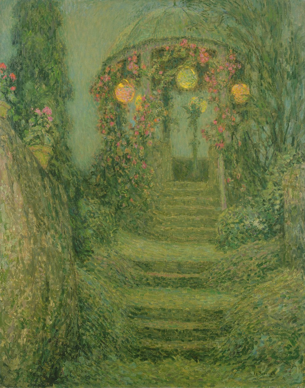 Der beleuchtete Pavillon von Henri Eugene Augustin Le Sidaner