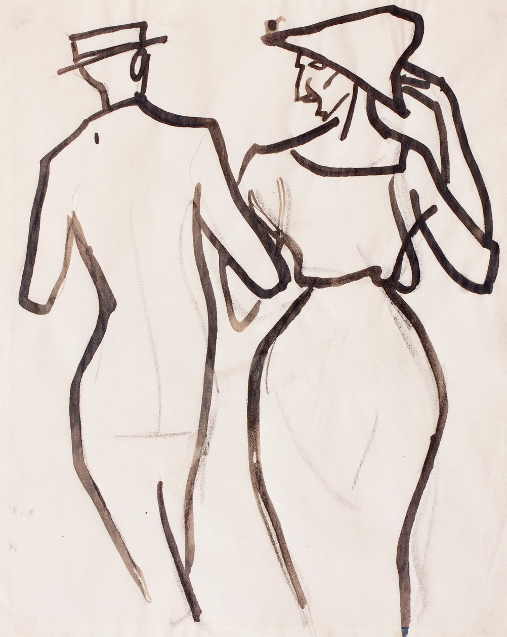Paar beim Spaziergang von Henri Gaudier Brzeska