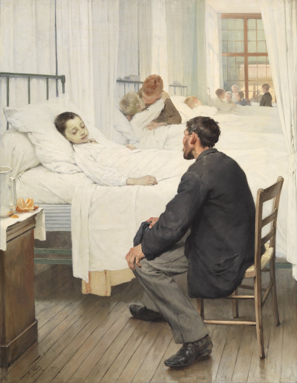 Besuchstag im Krankenhaus von Henri Jules Jean Geoffroy