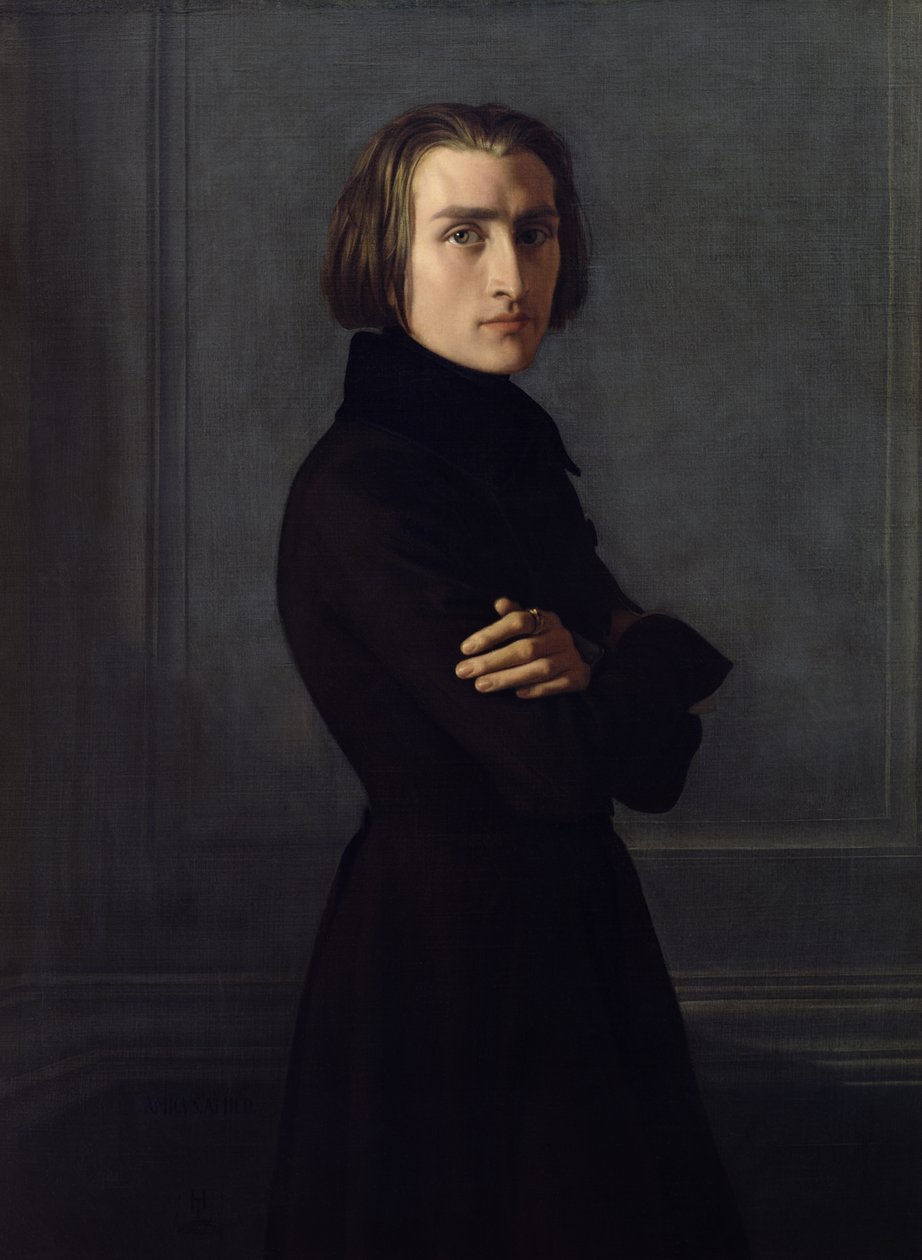 Porträt von Franz Liszt (1811-86) 1839 von Henri Lehmann