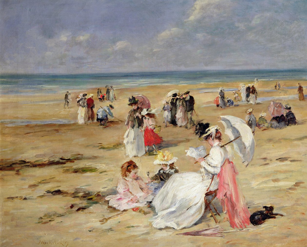 Strand bei Courseulles von Henri Michel-Levy
