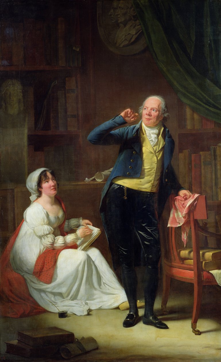 Jacques Delille (1738-1813) und seine Frau, 1802 von Henri Pierre Danloux