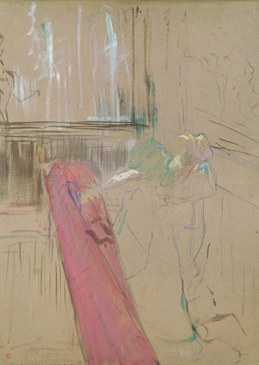 Oben auf der Treppe der Rue des Moulins von Henri de Toulouse Lautrec