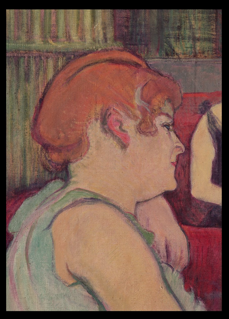 Im Salon an der Rue des Moulins, (Detail) einer der Frauen, 1894 von Henri de Toulouse Lautrec