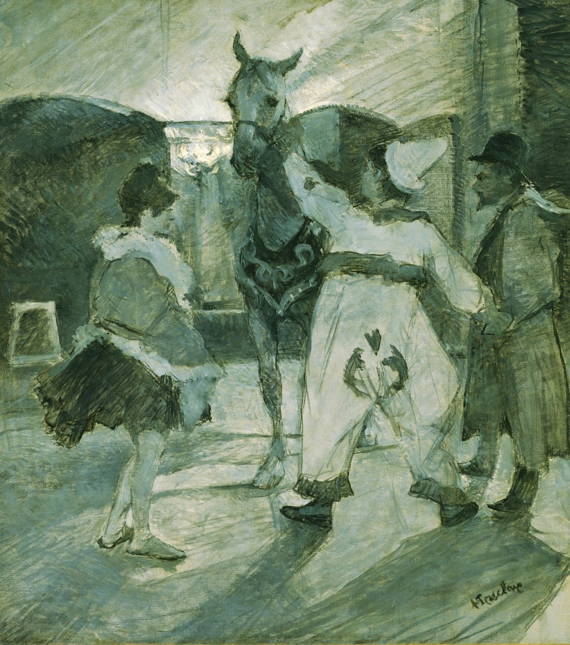 Hinter den Kulissen im Zirkus von Henri de Toulouse Lautrec
