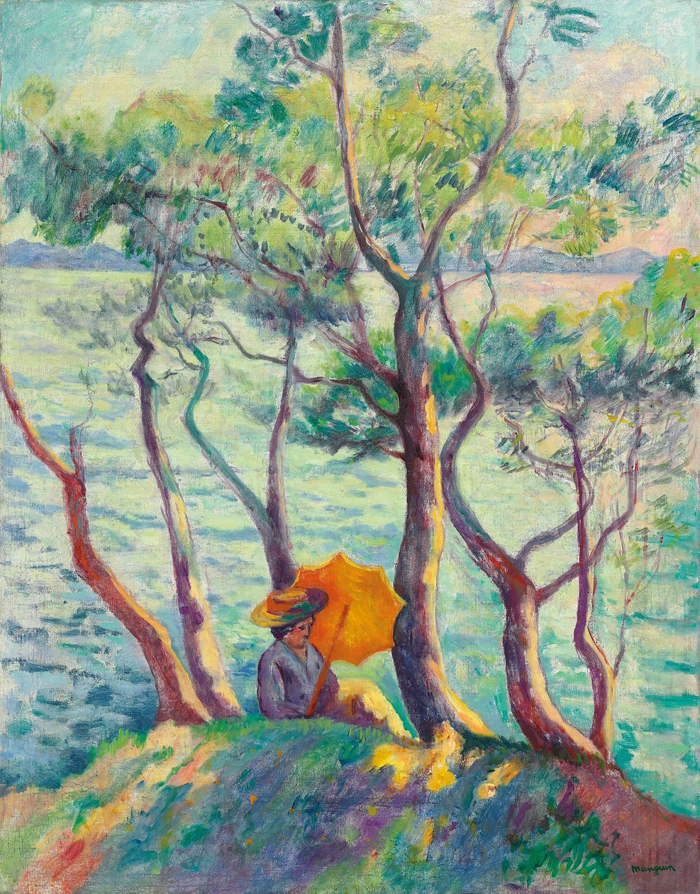 Jeanne mit dem Sonnenschirm, Cavaliere von Henri Charles Manguin