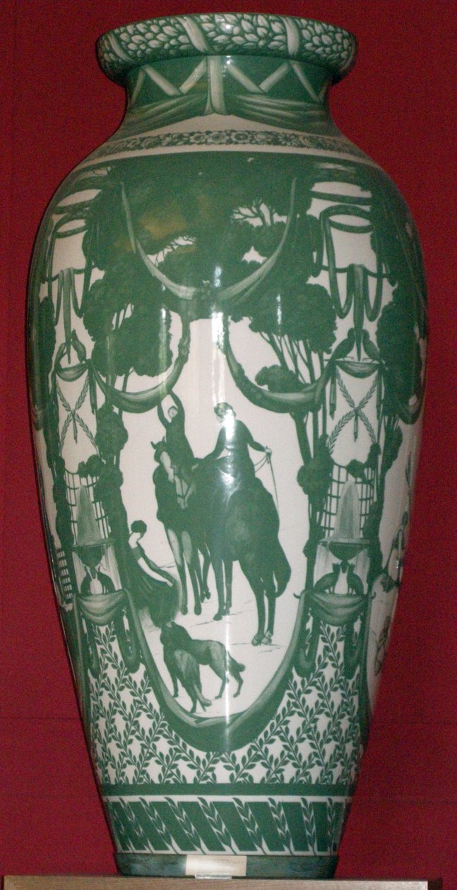 Freuden des Flusses und des Waldes, Beauvais-Vase, nach Gustave-Louis Jeaulmes, 1930 von Henri Joseph Lasserre