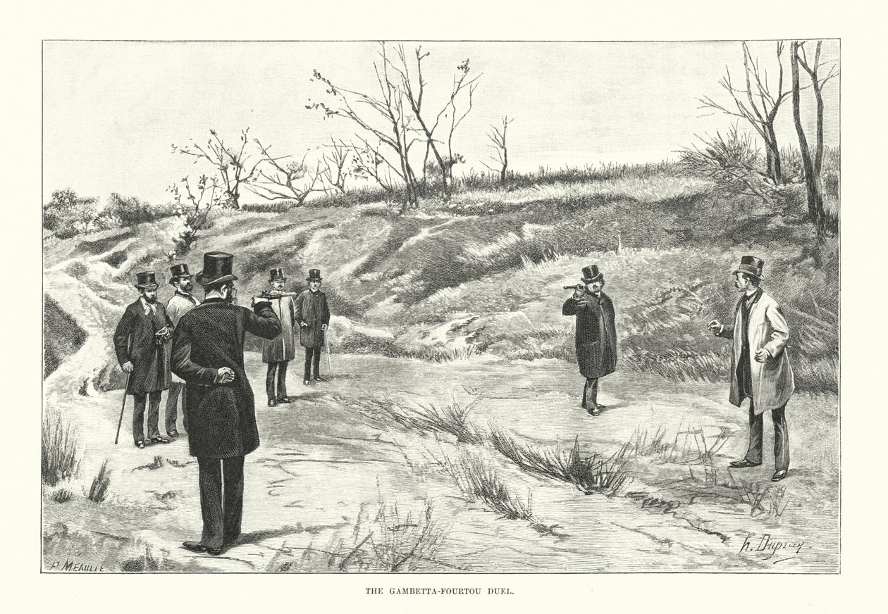 Das Gambetta-Fourtou-Duell von Henri-Louis Dupray
