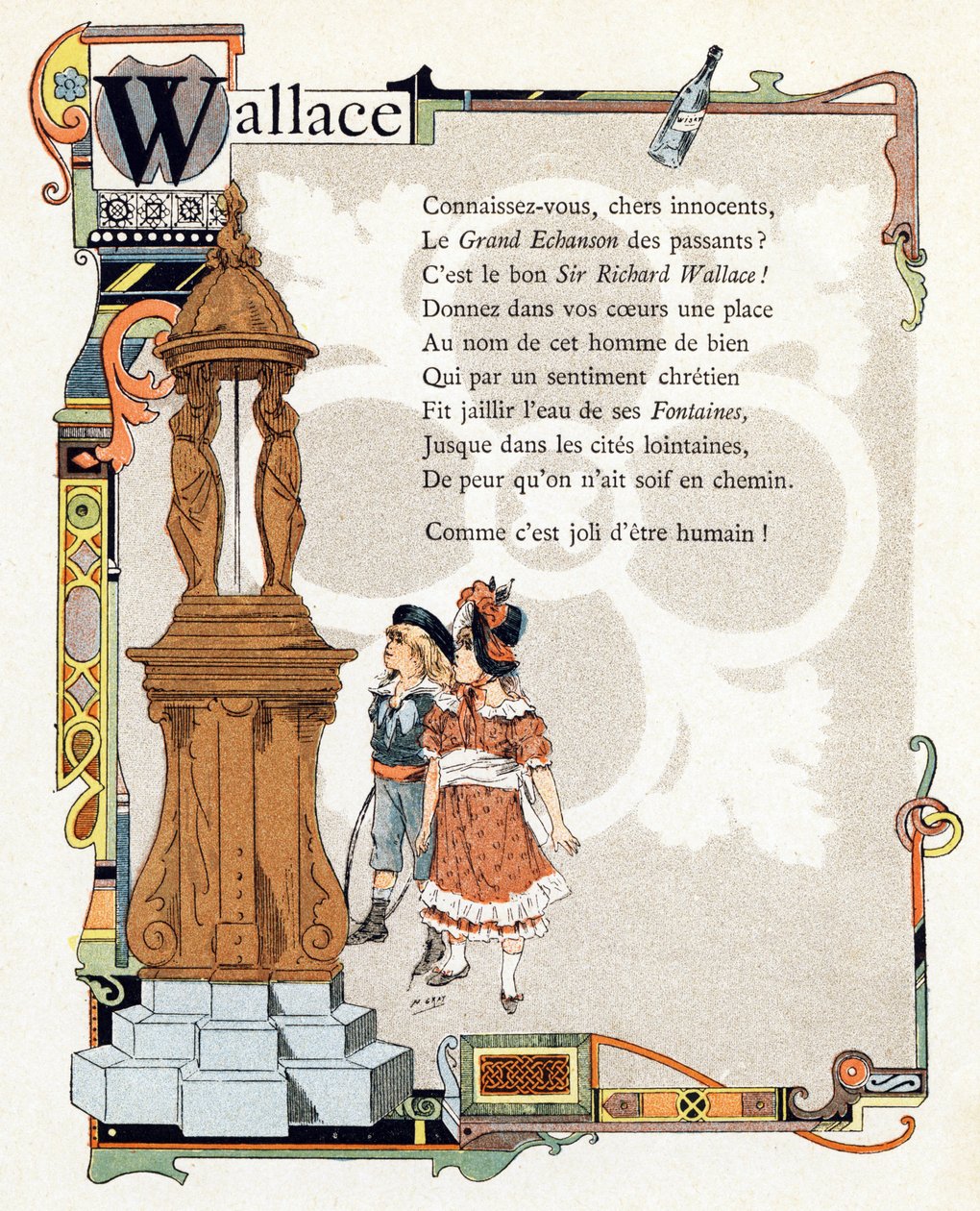 Illustration für "Alphabet der guten Beispiele", ca. 1890 (Gravur) von Henri (1858 1924) Gray