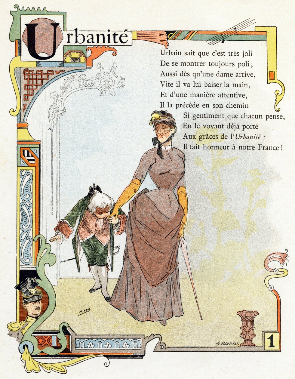 Buchstabe U Urbanite - Ut Uniform Urne Eins, ca. 1890 von Henri (1858 1924) Gray