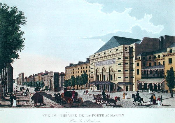 Das Théâtre de la Porte Saint-Martin, um 1815-20 von Henri (after) Courvoisier-Voisin
