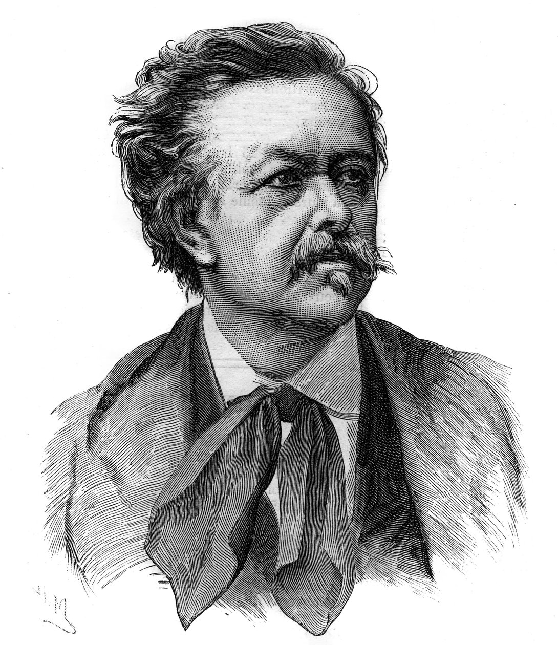 Porträt von Emile Gigault de La Bedolliere (1812-1883) französischer Schriftsteller, Journalist und Übersetzer - Gravur nach der Zeichnung von Henri Meyer von Henri (after) Meyer