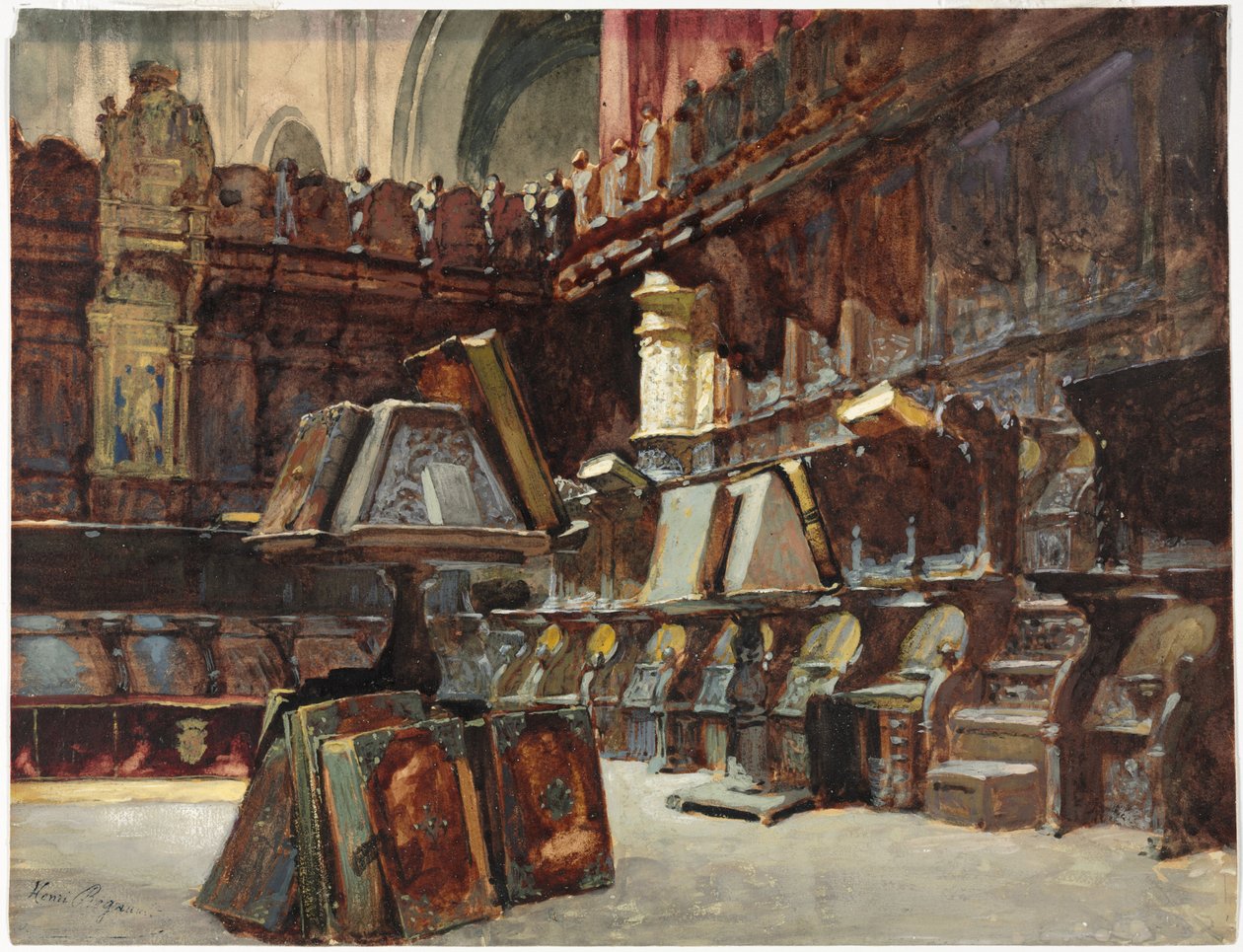 Chorgestühle in einer spanischen Kathedrale, ca. 1868 von Henri Alexandre Georges Regnault