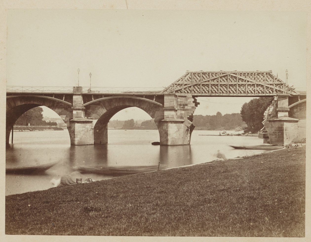 Le Pont de Saint Cloud nach dem Deutsch-Französischen Krieg von Henri Bevan