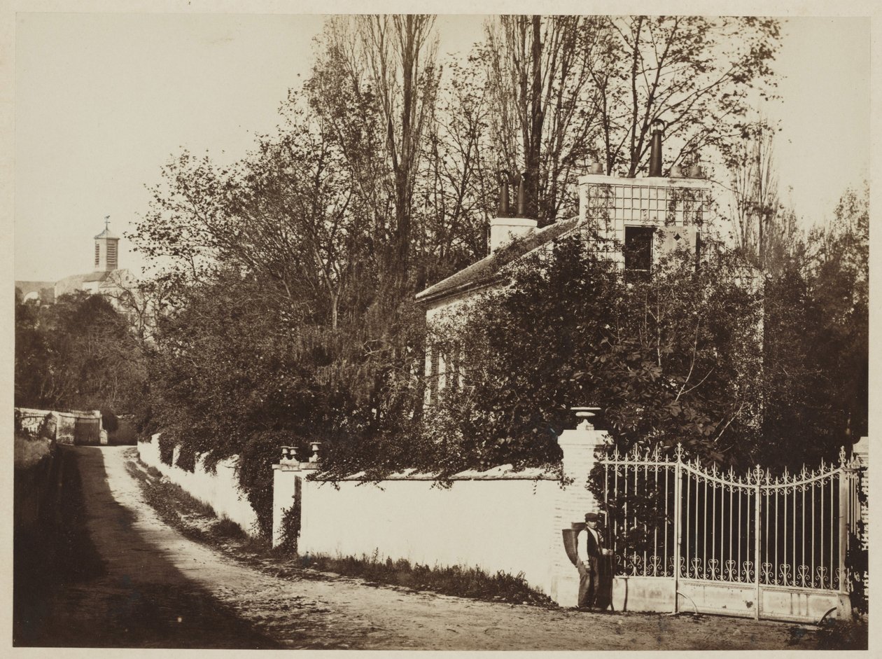 Straße in Louveciennes von Henri Bevan