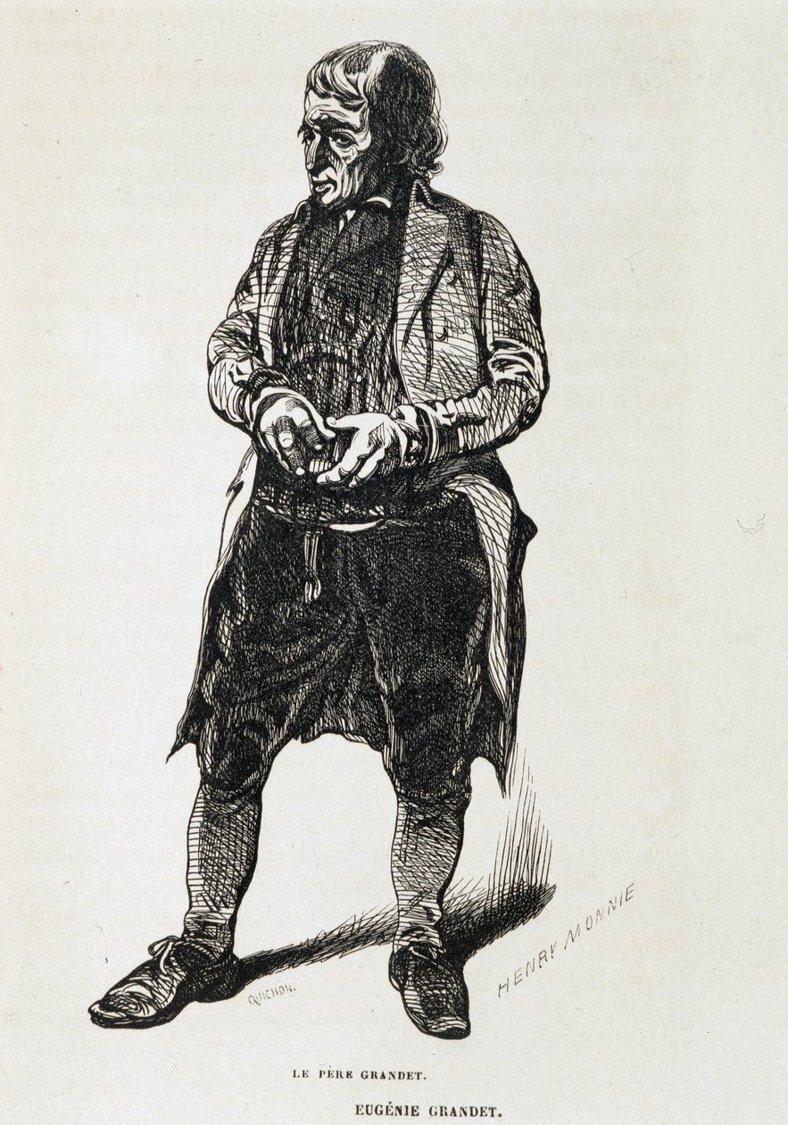 Le père Grandet - in „Eugénie Grandet“ von Balzac, ill. Henri Monnier, Originalausgabe von 1843 von Henri Bonaventure Monnier