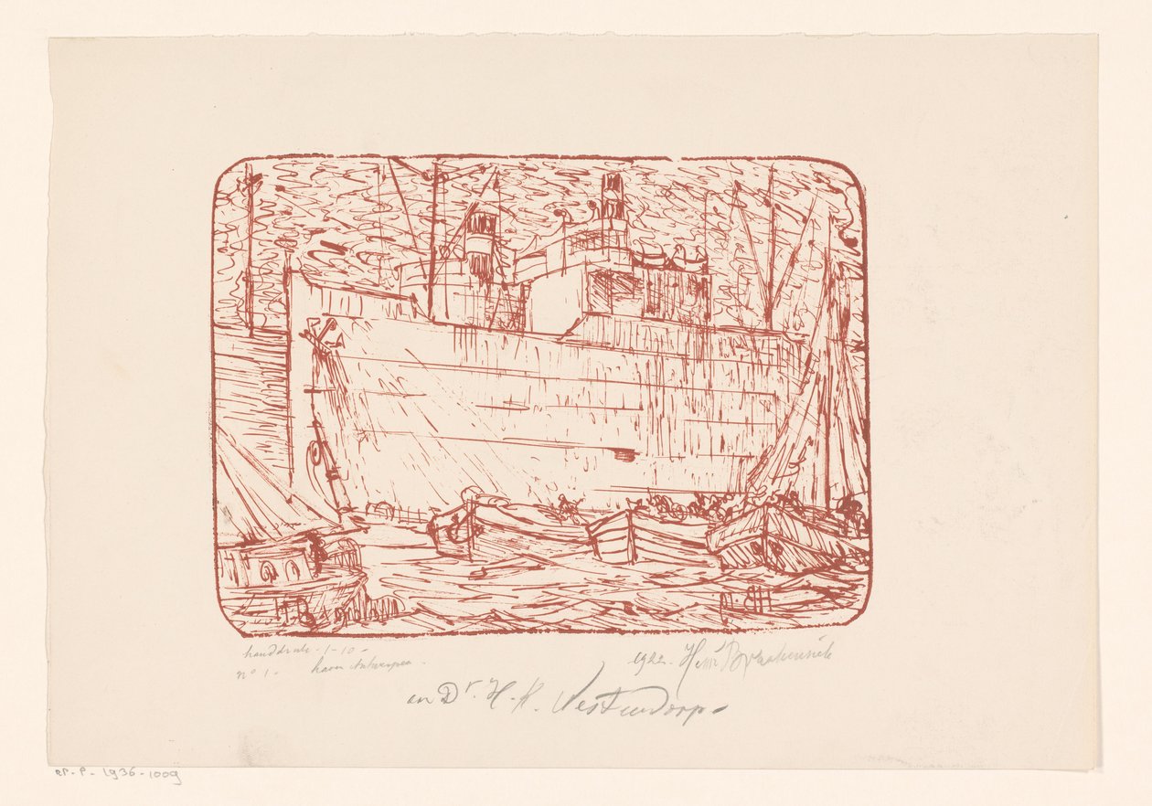 Hafen in Antwerpen von Henri Braakensiek (signed by artist)