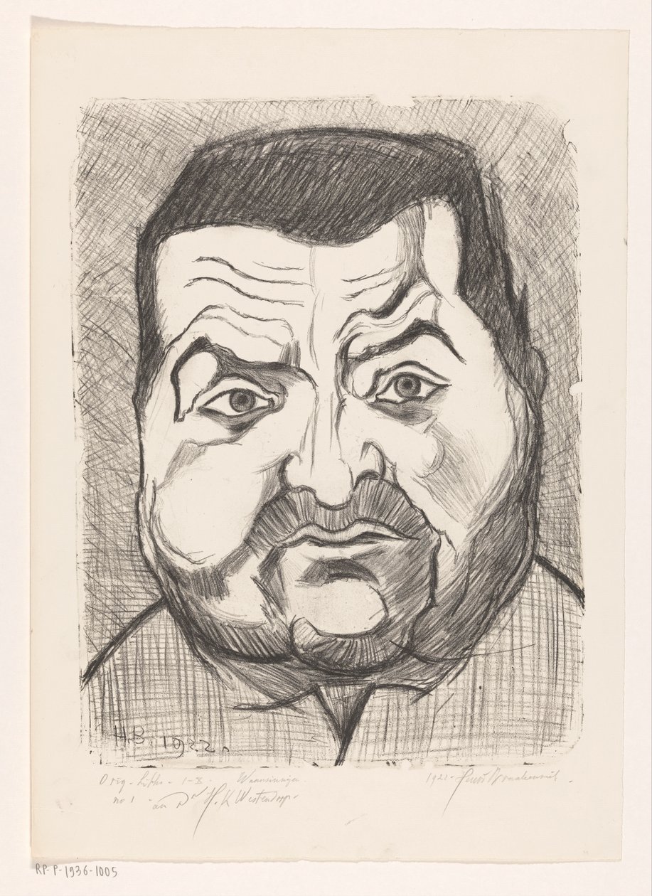Porträt eines unbekannten Mannes von Henri Braakensiek (signed by artist)