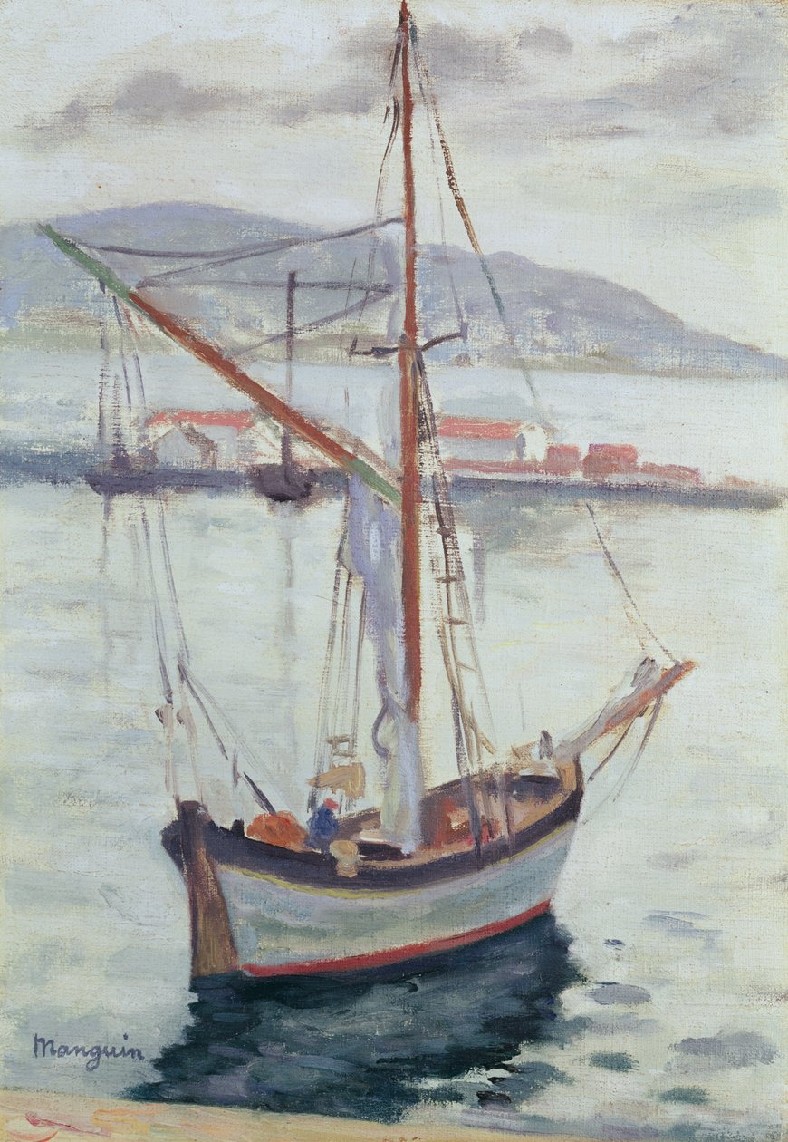 Yachten in Saint Tropez von Henri Charles Manguin