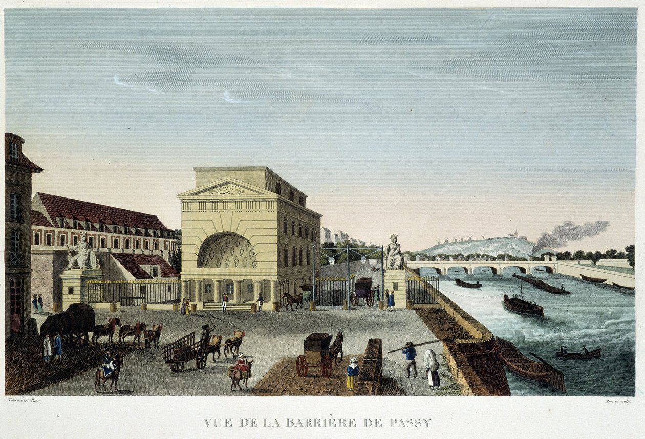 La barrier de Passy, um 1820 in „Vues de Paris“ von Henri Courvoisier Voisin