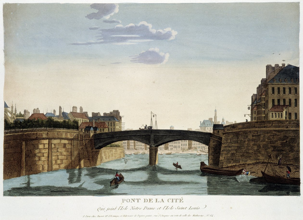 Le Pont de la Cité - in „Views of Paris“ von Courvoisier von Henri Courvoisier Voisin