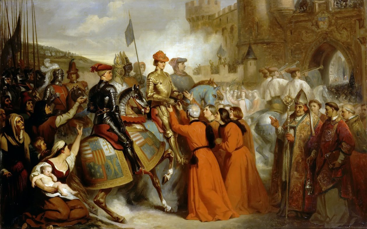 Einzug von Karl VII. in Rouen, 10. November 1449 von Henri Decaisne