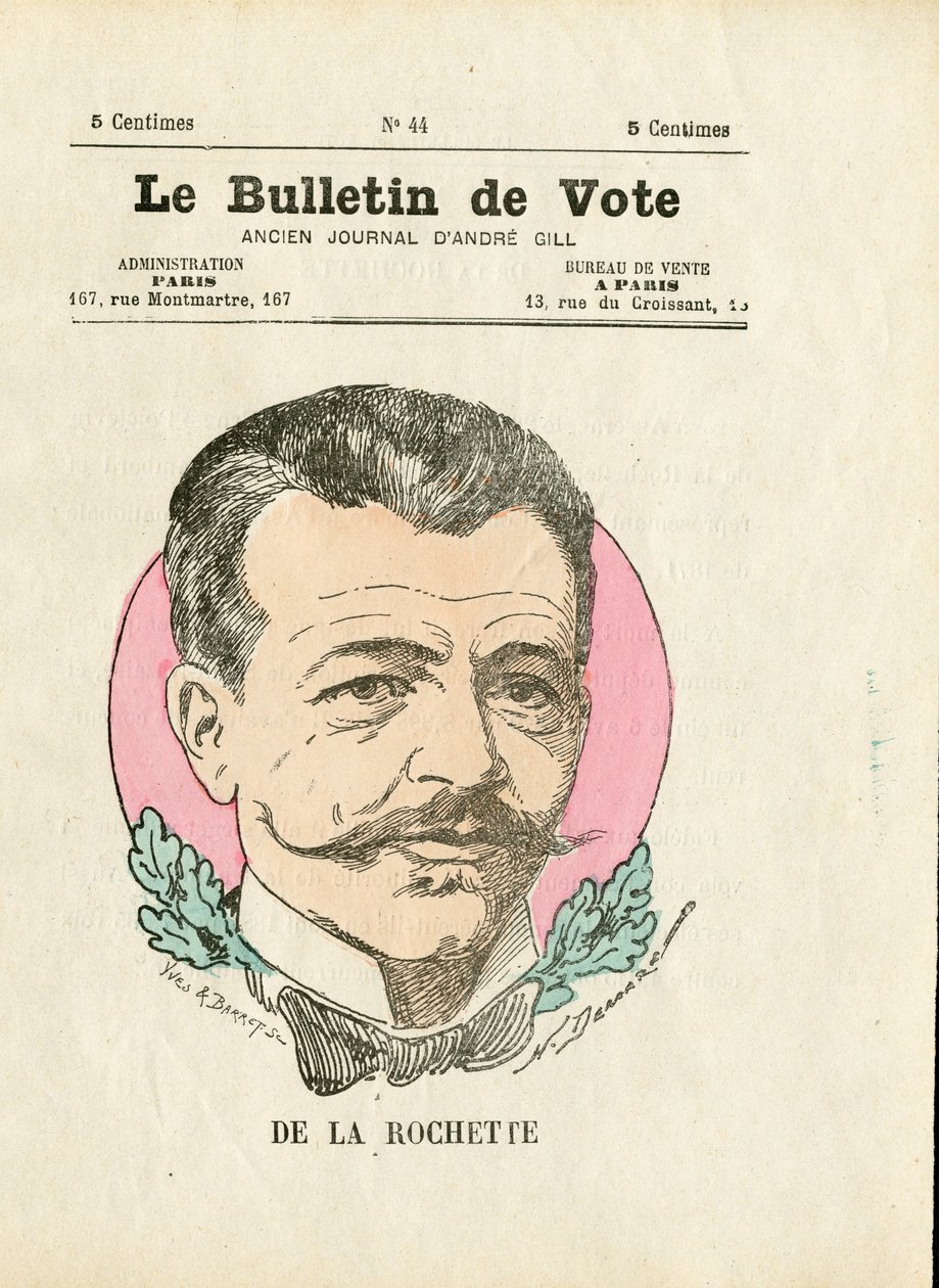 Ballot 2. Serie, Satirisch in Farben: De la Rochette - Illustration von Henri Demare von Henri Demare