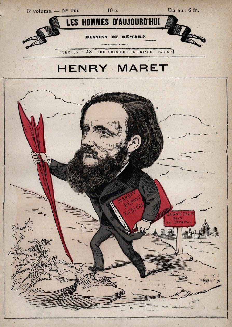 Karikatur von Henri Maret (1837-1917) englischer Journalist und Politiker - aus 