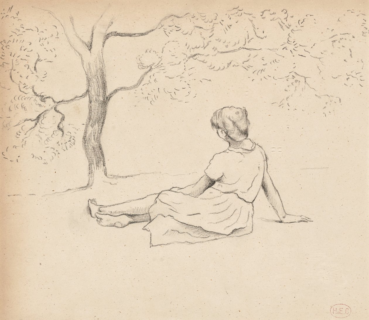 Studie für "Wäscherinnen in der Provence", ca. 1885-89 von Henri Edmond Cross