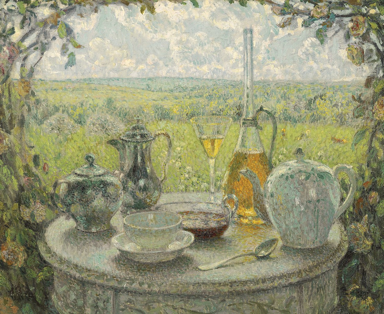 Postimpressionismus: Tisch, Frühling von Henri Eugene Augustin Le Sidaner