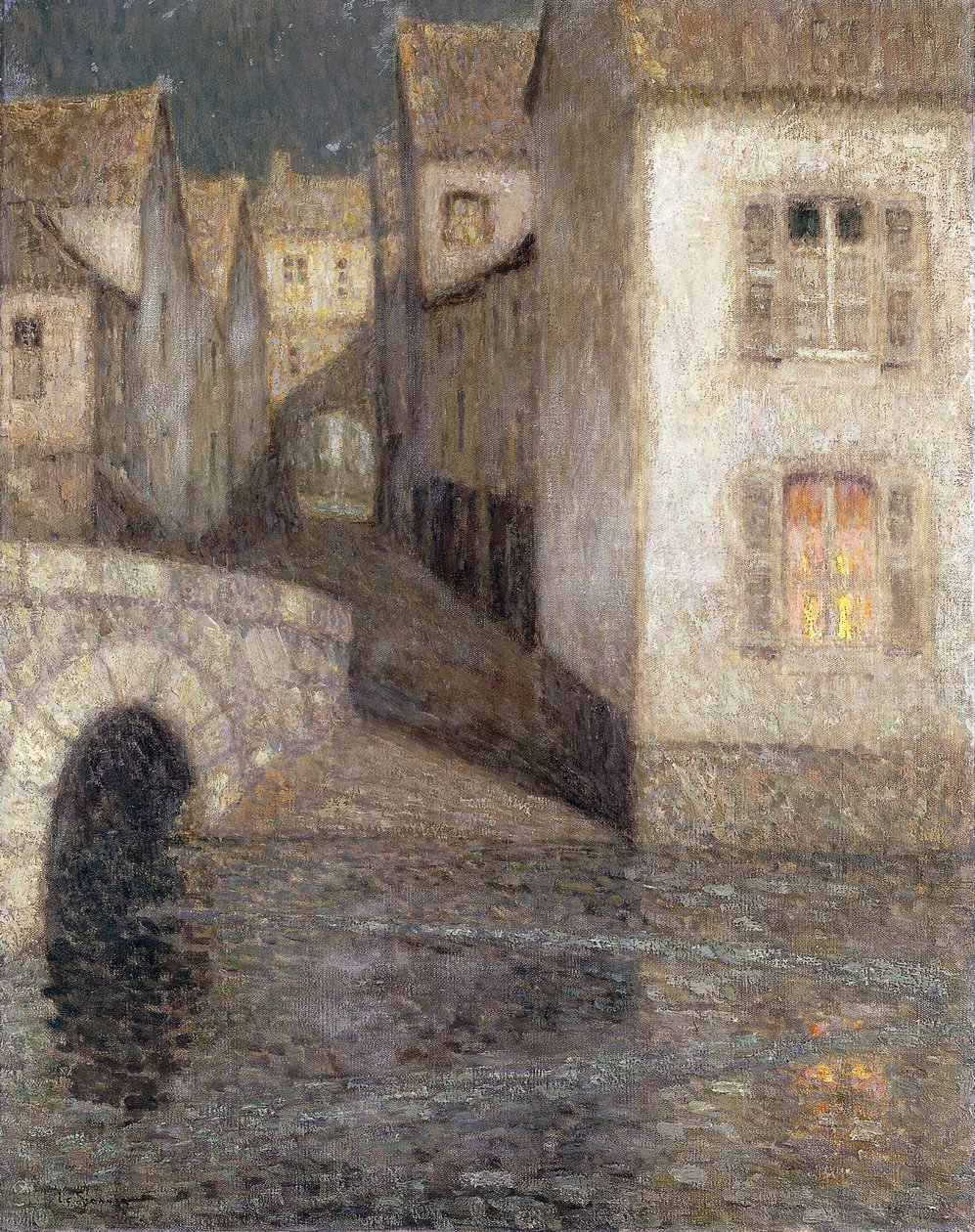 Les Masons sur la Riviere, Chartres von Henri Eugene Augustin Le Sidaner