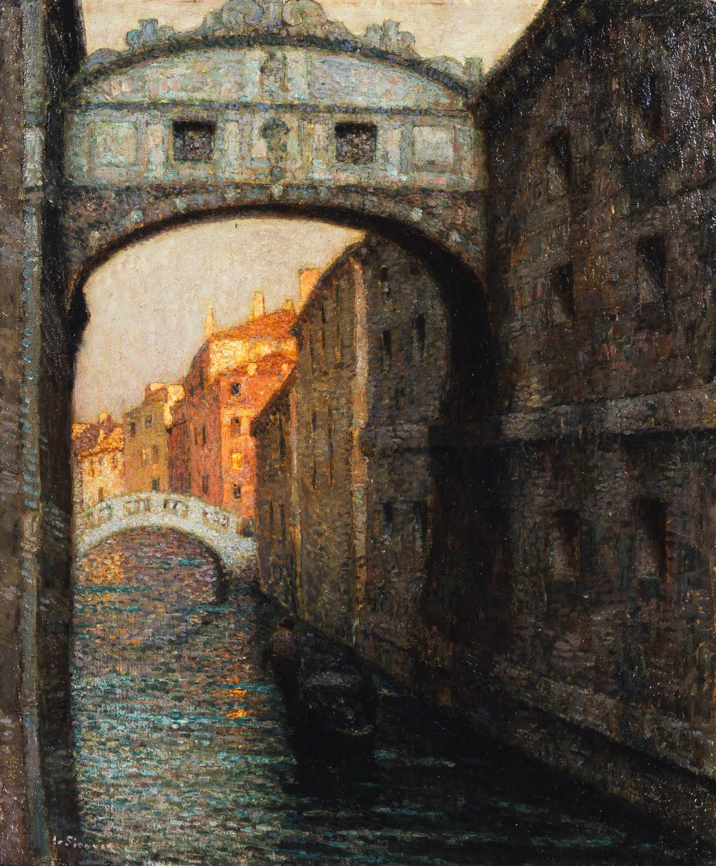 Venedig - die Seufzerbrücke von Henri Eugene Augustin Le Sidaner