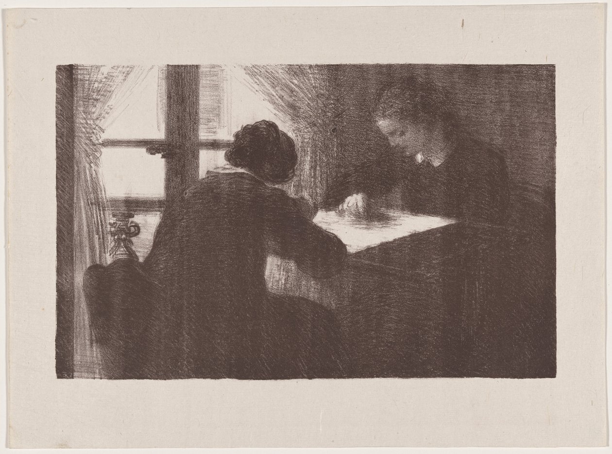 Interieur (Die Stickerinnen) von Henri Fantin-Latour