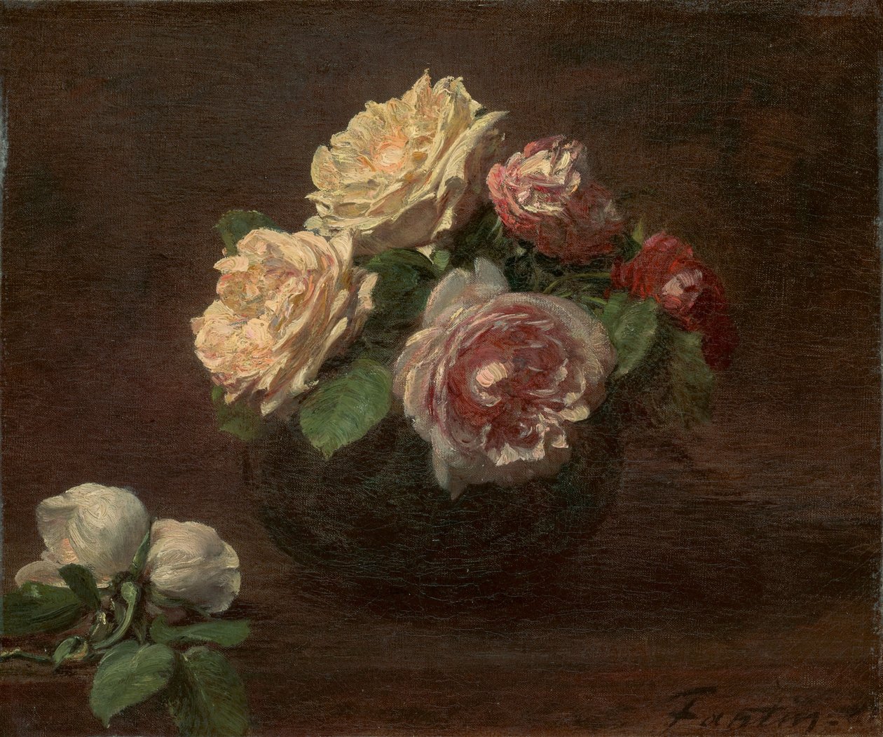 Rosen in einer Schale von Henri Fantin-Latour