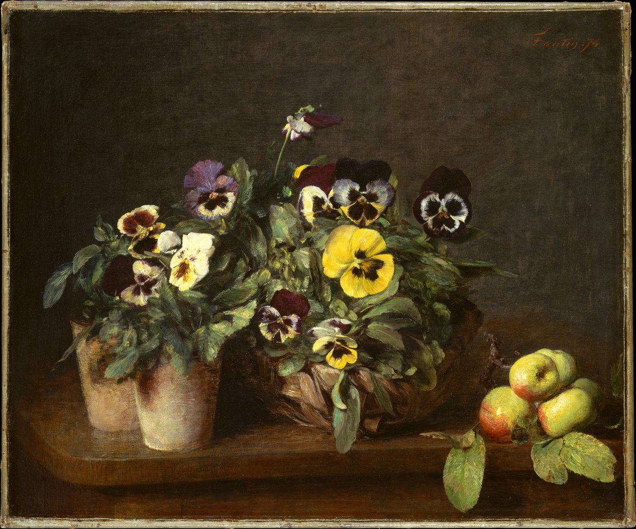 Stillleben mit Stiefmütterchen von Henri Fantin-Latour