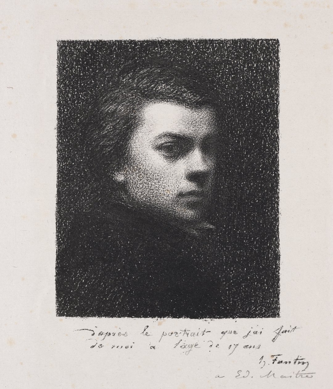 Der Künstler mit 17 Jahren von Henri Fantin-Latour