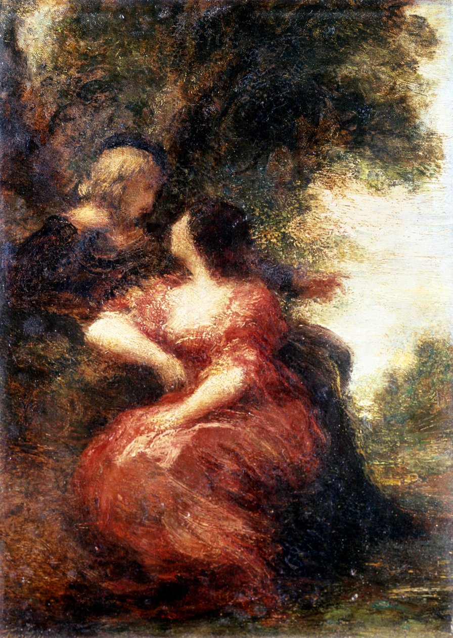 Troubadour und seine Dame von Henri Fantin-Latour