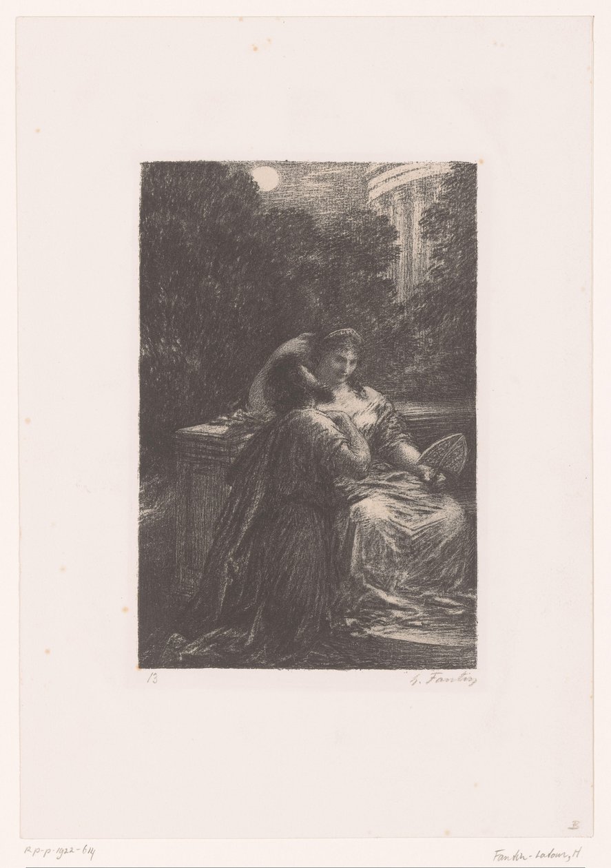 Dido und Aeneas im Mondlicht von Ignace Henri Jean Fantin Latour