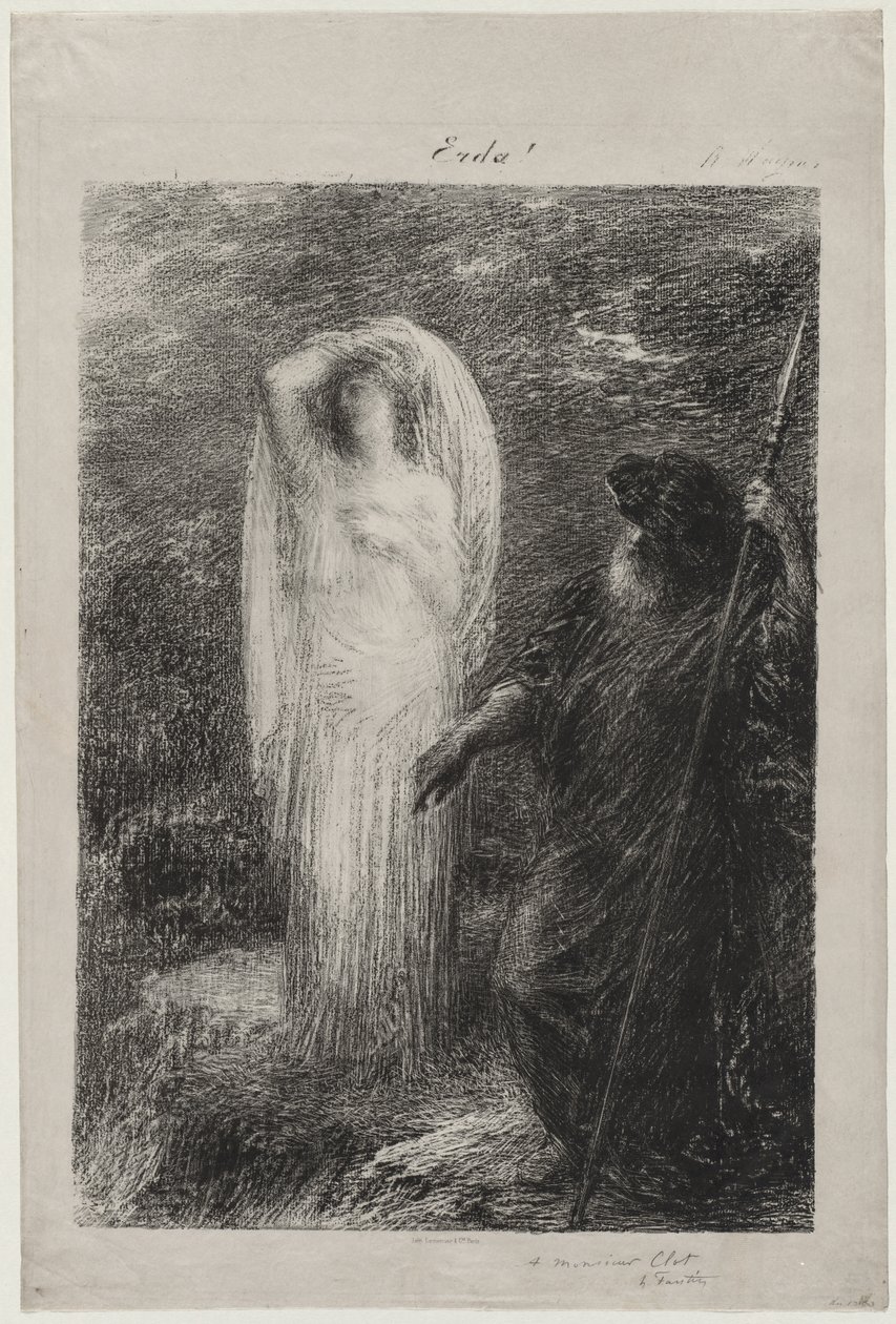 Die Beschwörung von Erda von Ignace Henri Jean Fantin Latour