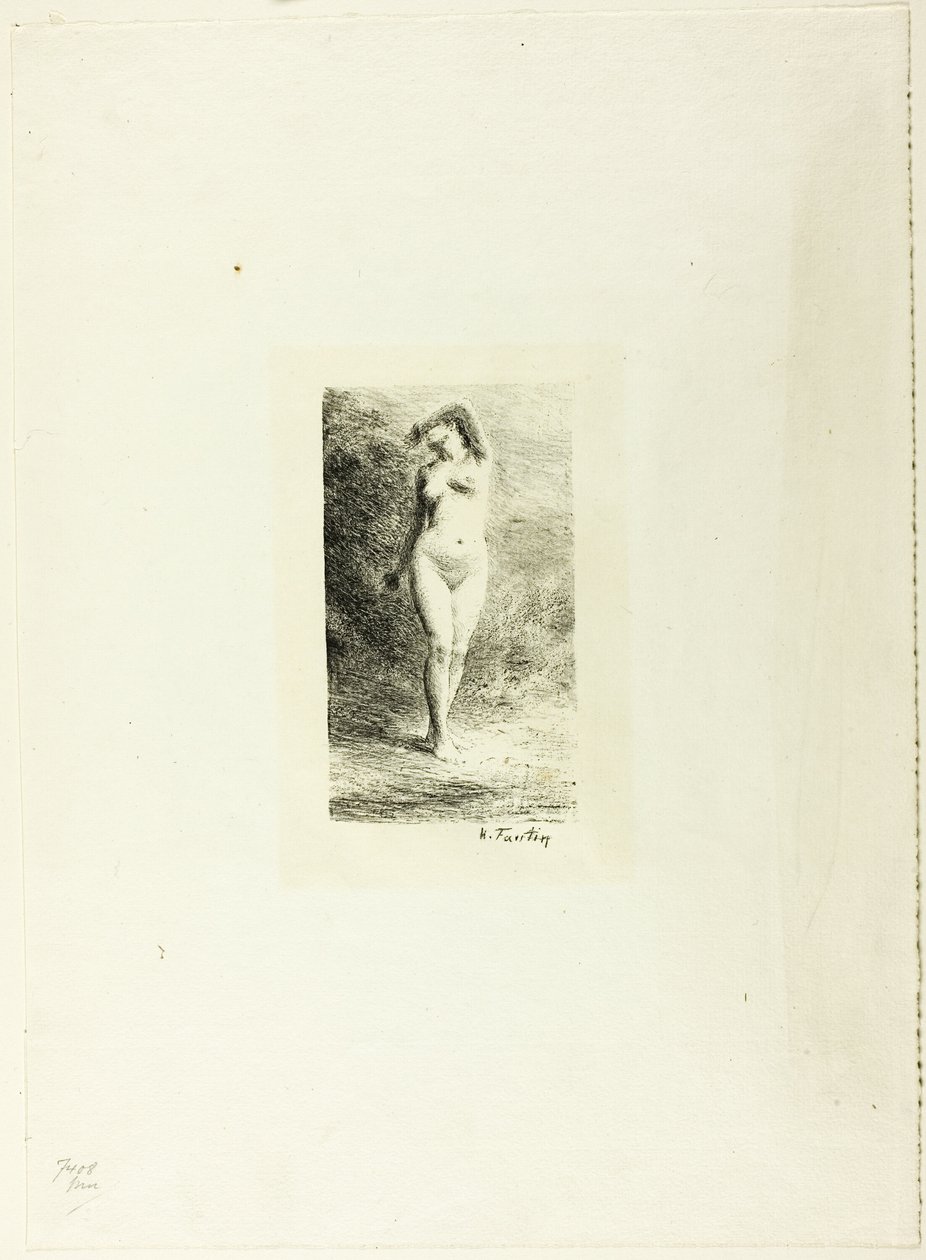 Studie einer stehenden Frau, von vorne gesehen von Ignace Henri Jean Fantin Latour