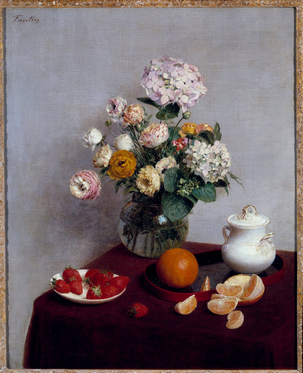 Sommerblumen und Früchte von Ignace Henri Jean Fantin Latour