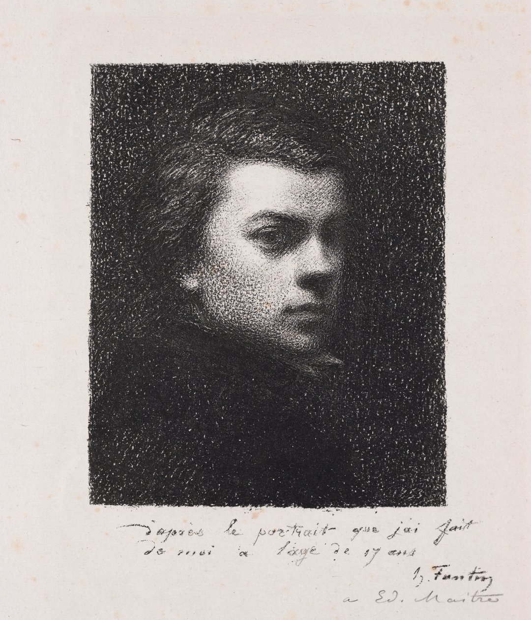 Der Künstler mit 17 Jahren von Ignace Henri Jean Fantin Latour