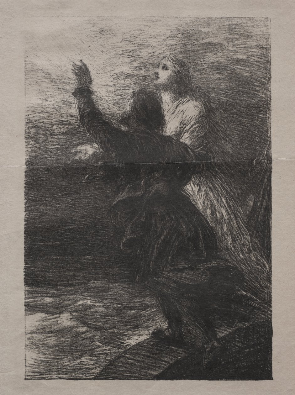 Der Fliegende Holländer: Akt III, Die Ekstase von Senta und dem Holländer von Ignace Henri Jean Fantin Latour