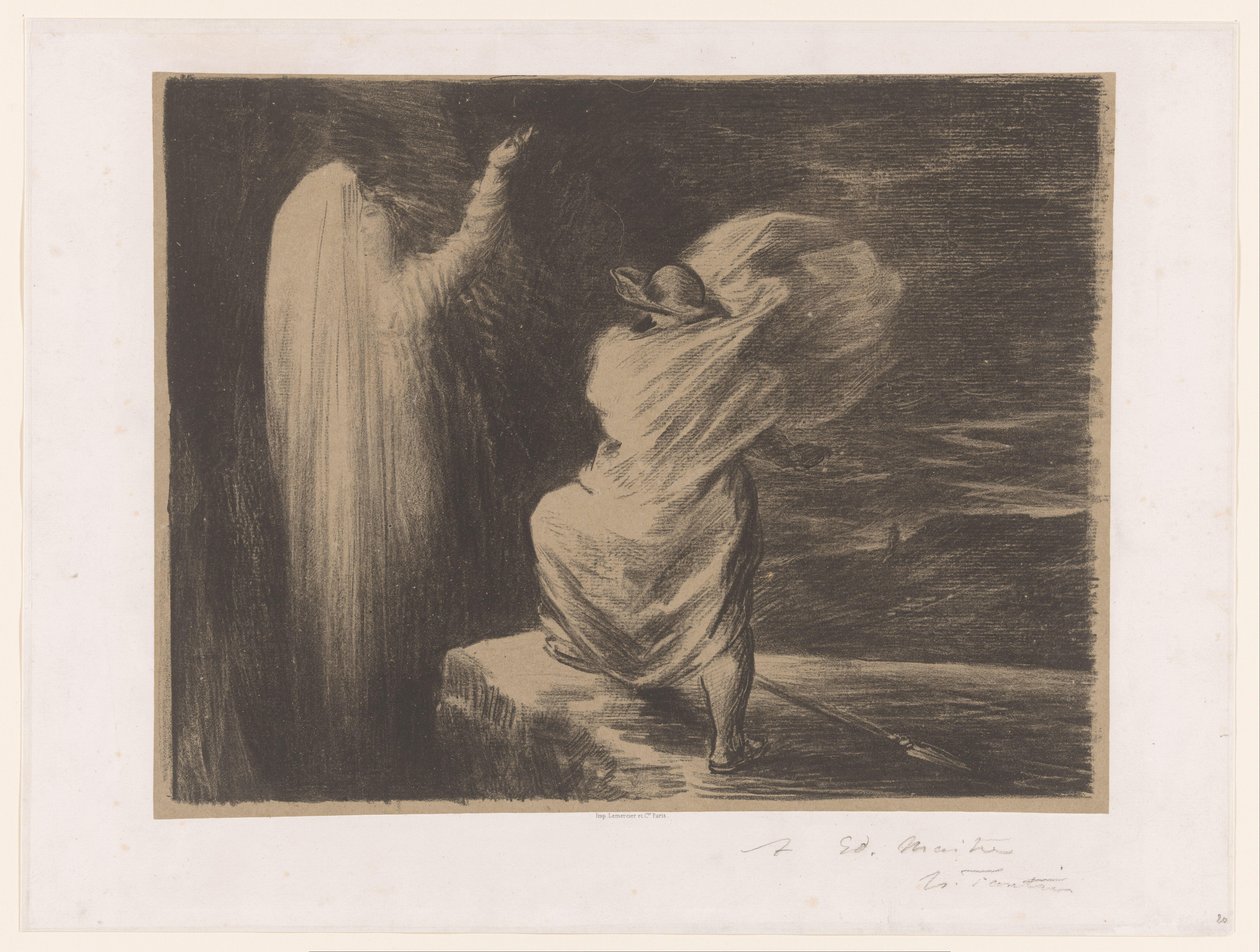 Wotan ruft die Erdgöttin Erda an von Ignace Henri Jean Fantin Latour