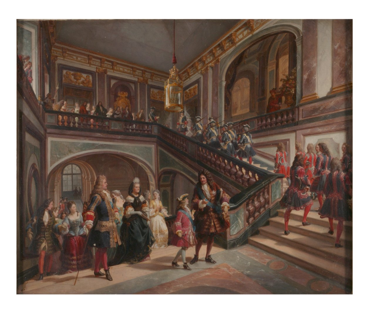 Der junge Ludwig XV. in Versailles von Henri Felix Emmanuel Philippoteaux